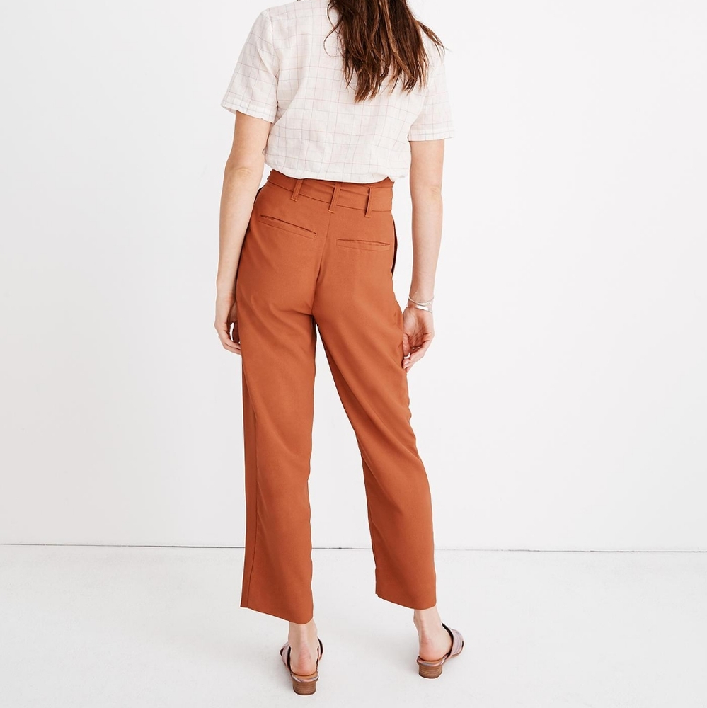 Madewell Satin Drapey Paperback Pants - Picture 2 of 9